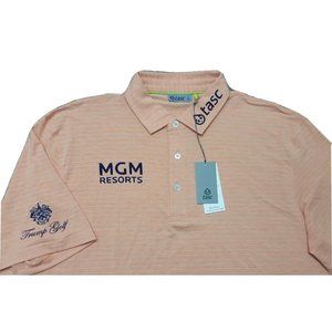 NEW Tour Issue Benny Taylor Men L Trump Golf Tasc MGM MicroAir Polo Shirt Citrus